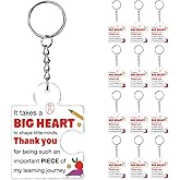 12 Pcs Teacher Appreciation Gifts in Bulk, Thank You Keychain for Women Teachers, Birthday Graduation Gift Ideas for Teachers Acrylic Puzzle Piece Keychains