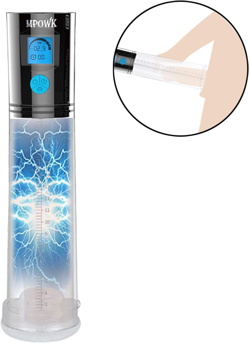 UIBETR Men's Pênnís Exercise USB Charging Electric Pumps Enlarge Machine Vacuum Enlargement Pumps for Male Trainer