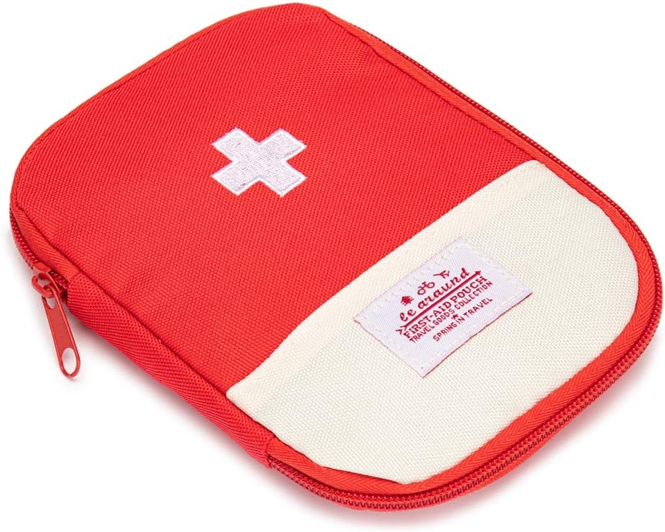 Jipemtra Red First Aid Bag Empty 1st Aid Bag Section Dividers Medical Travel Case First Responder Storage Compact Medicine Bag for Car Home Office Kitchen Sport Outdoors : Sports & Outdoors