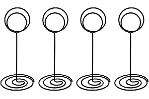 HJGarden 4PCS Table Number Holder, Notes Folder, Wedding Table Name Card Holder Clips, Picture Memo Note Photo Stand, Black