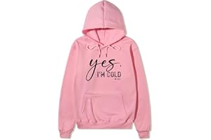 GENERIC YES I'M COLD Men's Relaxed Fit Logo Sleeve Sweatshirt Funny Vintage Graphic Sweatshirts Clothes Fall Winter Fashion 2023