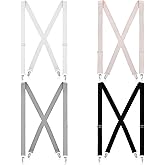 Hercicy 4 Pcs Women Suspenders Hidden for Women Pants Under Clothes Thin Suspenders Comfortable Lightweight Sturdy