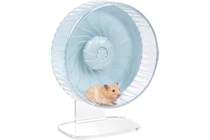 Silent Hamster Wheel, 10in Hamster Wheel with Adjustable Stand, Double-Bearing Quiet Spinner for Syrian Hamsters, Hedgehogs, 