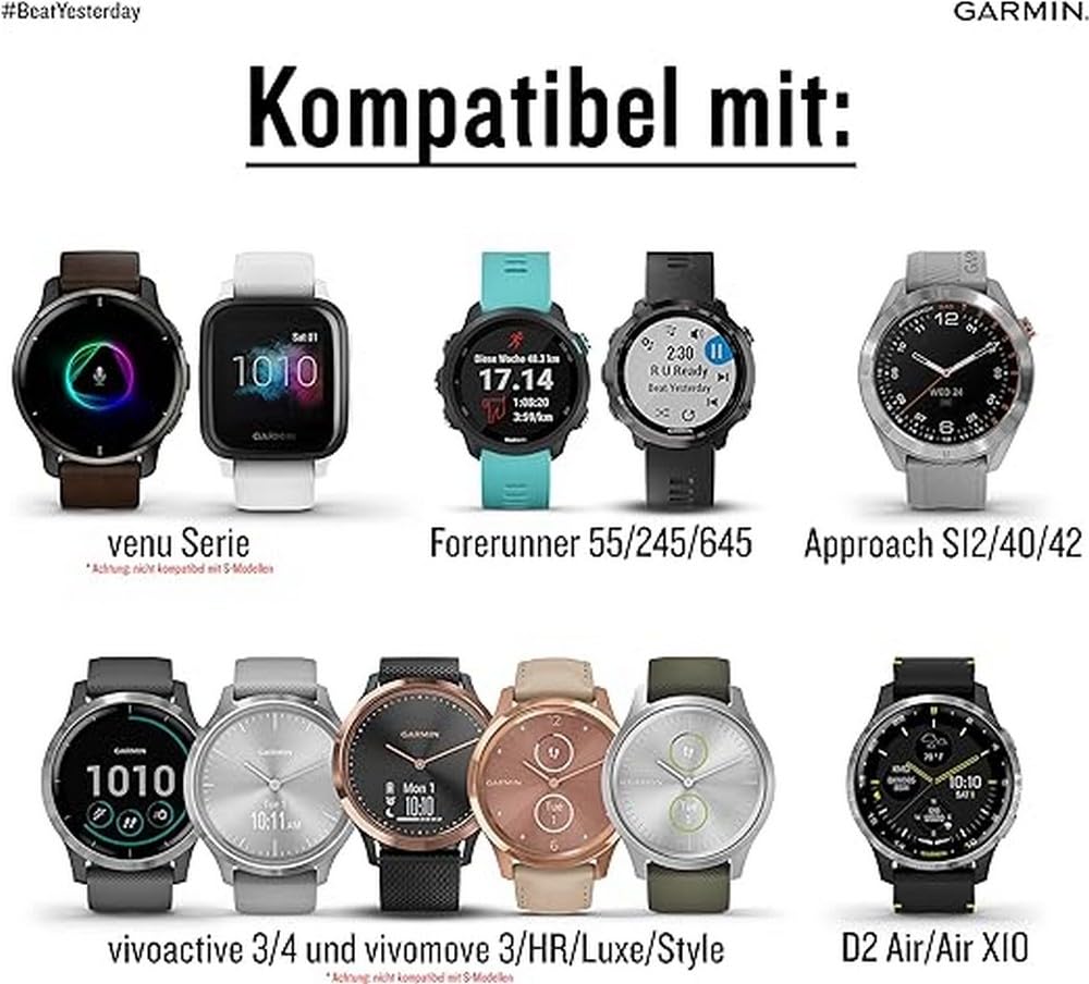 Garmin Acc, Venu, 20mm Band, Light Sand/Rose Gold 010-12932-12, W125648047 (Sand/Rose Gold 010-12932-12, Band, Sand, Garmin, Approach S40 Approach S40 and CT10 Bundl Forerunner 245)