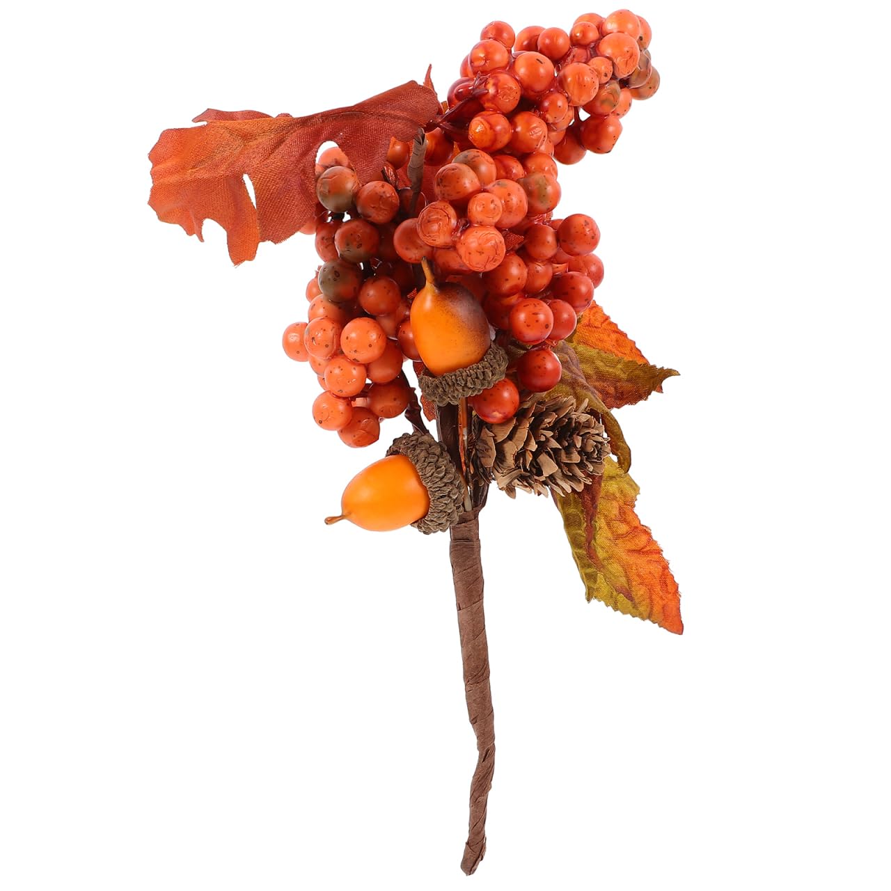 Amosfun Thanksgiving Fall Harvest Maple Leaf Berry Pine Cone Fall flower Picks Stems Thanksgiving Fall Floral Arrangement Table Centerpieces