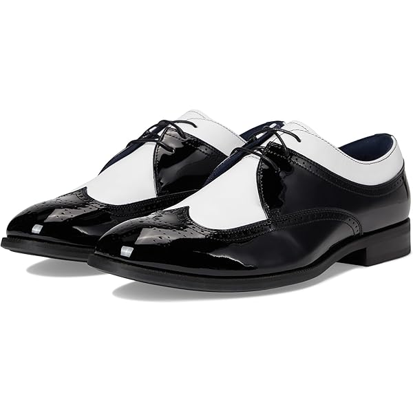 Amazon.com | fancy dress warehouse - Men's Oxford Black And White Shoes -  9-10, MD