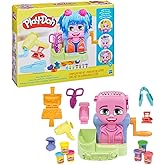 Play-Doh Cabelos Coloridos com Estilo conjunto de massinha com acessórios e 6 potes de massinha, brinquedo criativo para meni