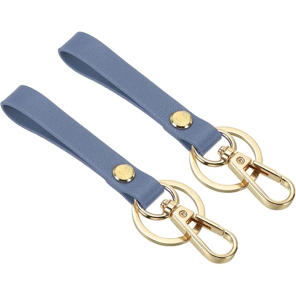 Wristlet Keychain Lanyard - Leather Strap With Metal Key Ring For Car Keys, ID Badge, Phone Case & More
