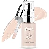 PÜR MINERALS 4-in-1 Love Your Selfie Foundation & Concealer - Longwear Full Coverage Liquid Makeup Foundation with Hydrating Blend for Refined-Looking, Natural Beauty Glow, Skin Texture & Tone