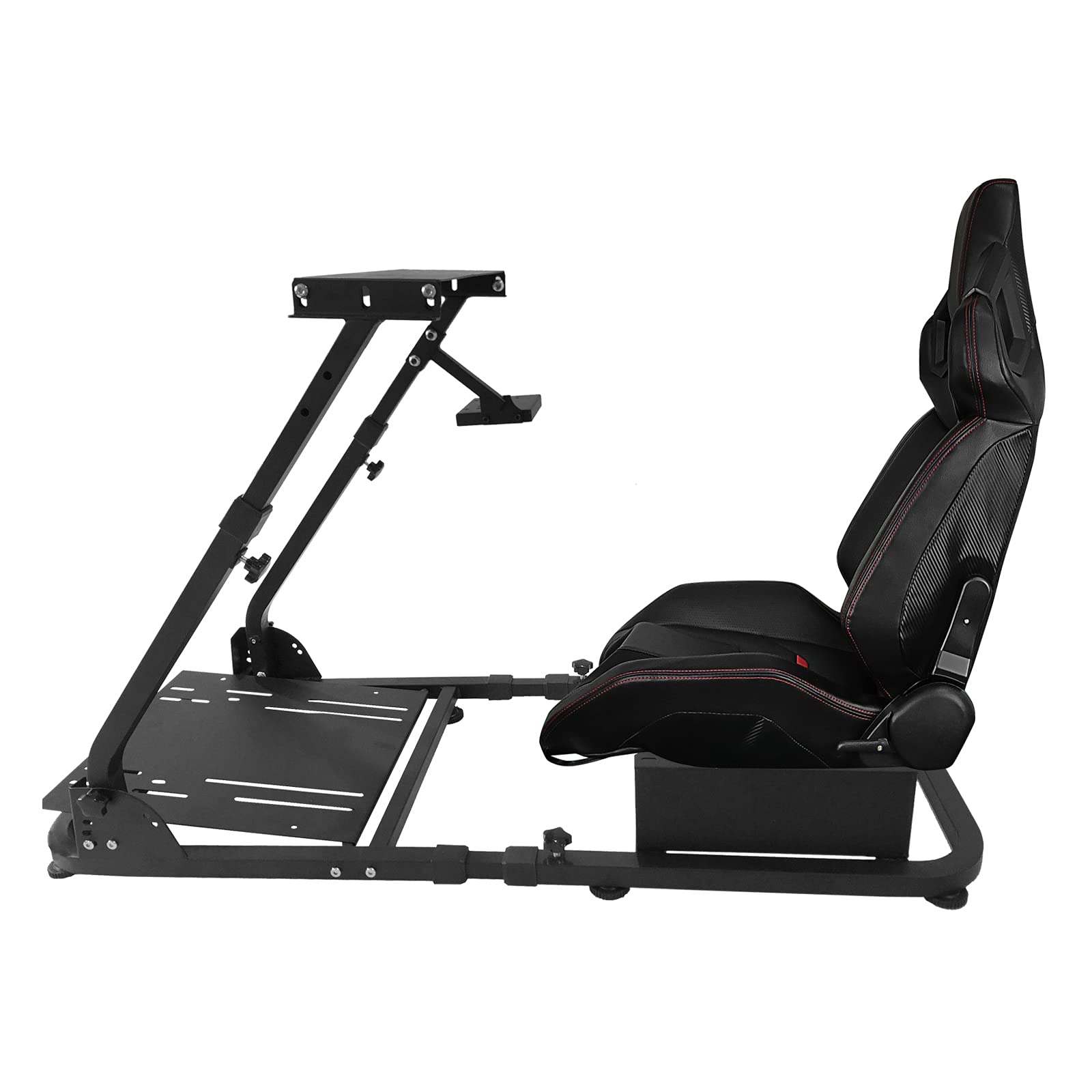 Modern-Depo Racing Simulator Cockpit Gaming Seat with Steering Wheel Stand Compatible with Logitech