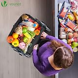 VOUNOT Folding Shopping Trolley 6 Wheels Aluminium 58L Detachable Bag view 4