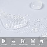 Furlinic White Shower Curtain Anti Mould Waterproof 90x180 cm Polyester view 2
