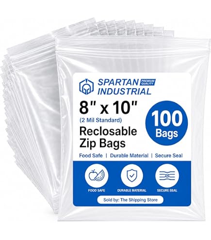 Amazon.com: 8” X 10” (200 Count) Quart Clear Reclosable Zip