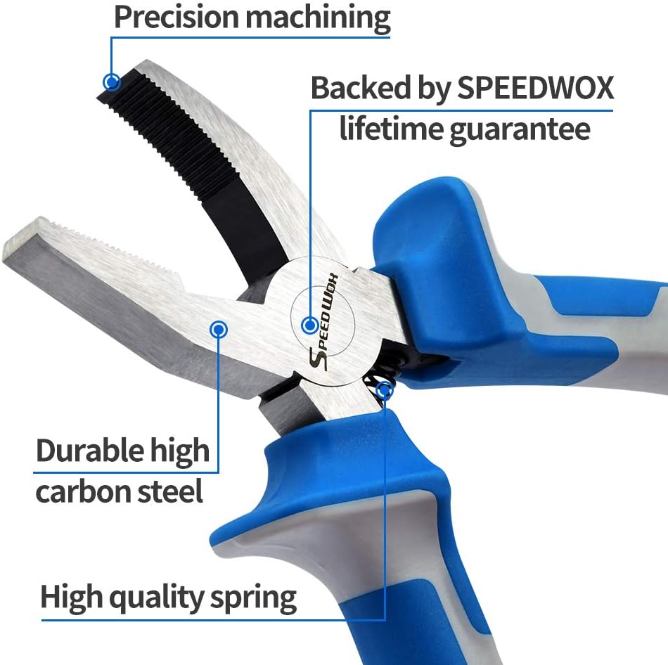 2 Piece Glass Breaker Pliers and Hammer Set including 2 works Rubber Tips, Professional Glass Cutting Pliers, Blue - Image 4