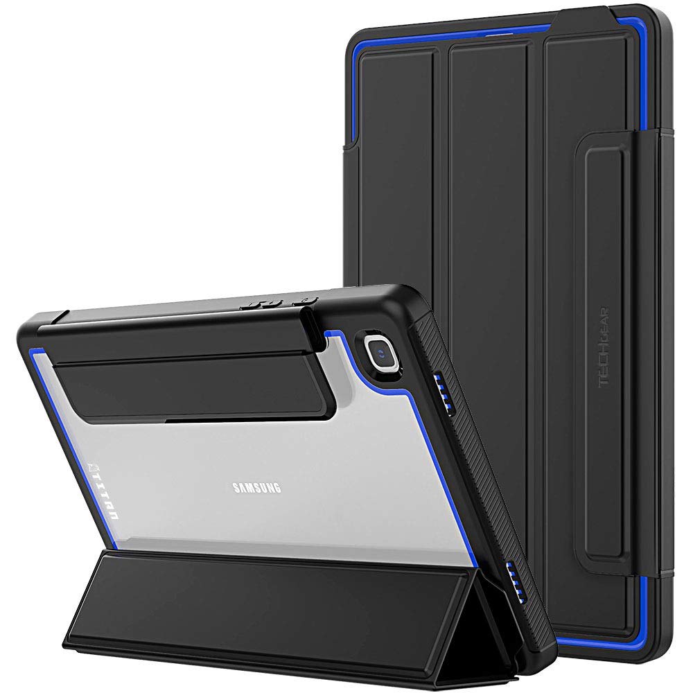TECHGEAR Titan Case For Samsung Galaxy Tab A7 10.4" 2022/2020 (SM-T500 / T503 / T505 / T509) Slim Shockproof Tough Rugged Protective Armour Smart Stand Case, Kids Schools Workman Case [Blue]