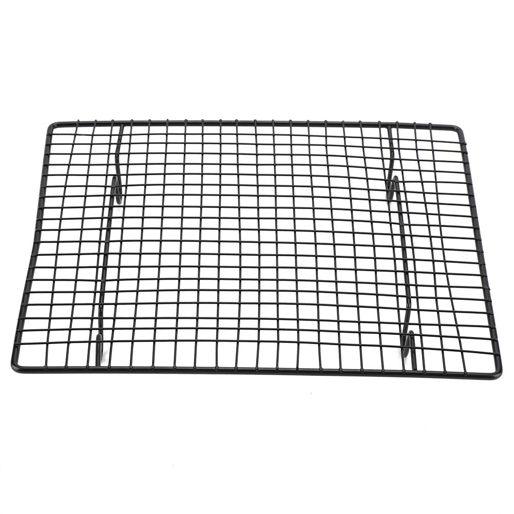 Non-Stick Cooling Tray and Baking Rack, Rectangular Cake Cookie Biscuit Bread Cooler Cooling Stand, Stainless Steel Wire Baking Rack Oven Tray for Roasting, Cooking, Grilling, Drying(10.24" x 9.06")