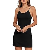 DSPSAM Women's Adjustable Spaghetti Strap Full Slip Under Cami Dress 2026 Summer Wear