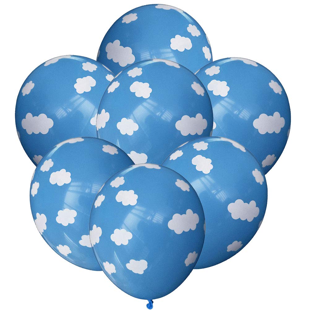 TOYANDONA 50pcs Cloud balloon, 12 Inches Latex Balloon Set for Birthday Party Baby Shower Decoration
