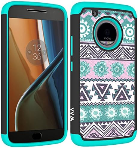 Moto G5 plus Case ,VVIA Shockproof PC &amp; Flexible Silicone Hybrid Armour Protective Case,High Impact Defender Bumper Case for Moto X 2017 / G5 plus / X 4th Gen (Mint)