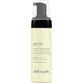 philosophy purity made simple pore purifying foaming facial cleanser - with papaya enzyme &amp; glycolic acid - face wash removes dirt and impurities from pores - 5 fl oz
