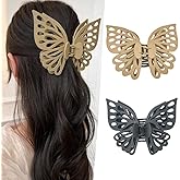 2pcs Butterfly Hair Clips Claw Hair Clips for Thick Hair Matte Hair Clips for Women Strong Hold Non-Slip Hair Catch Barrettes Big Butterfly Clips for Women Cute Hair Clips.