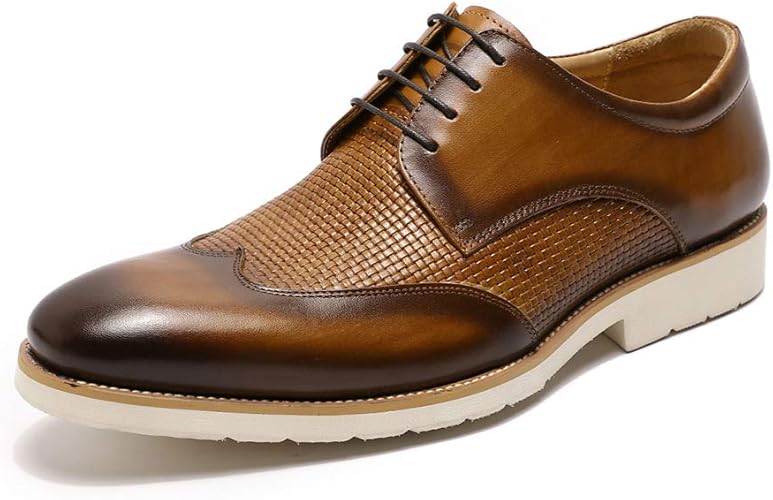 Handmade Mens Leather Dress Shoes, Comfort Derby Oxford Shoes for Men