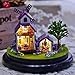 Flever Dollhouse Miniature DIY House Kit Creative Room with Furniture and Glass Cover for Romantic Artwork Gift(Perfect Provence)