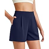 G4Free ShiftReady Women Shorts Dressy Casual 2025 Trendy Summer High Waisted Tailored Trouser Shorts with Pockets