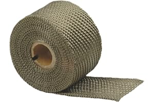 Design Engineering Titanium Exhaust Heat Wrap with Lava Rock Technology - 2" x 25' - Heat Wrap for Exhaust Pipes, Pliable Exhaust Wrap Tape, Withstands 1800°F Direct Heat & 2500°F Intermittent Heat