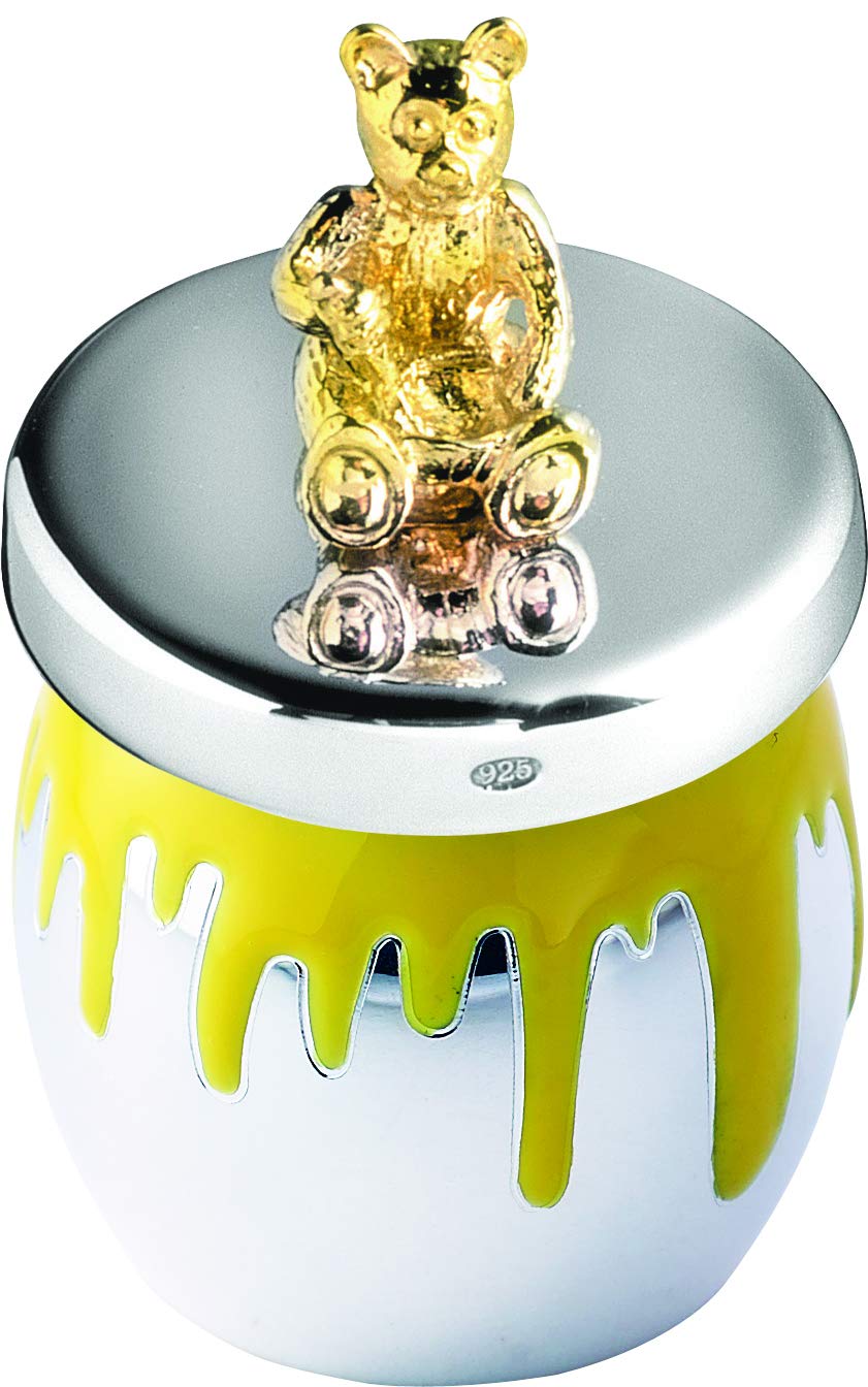 Carrs Christening/Keepsake Sterling Silver Bear Runny Honey Jar Box