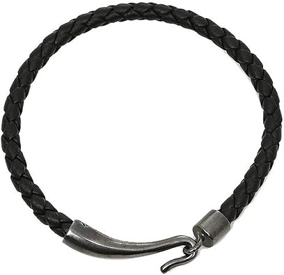 Amazon ボッテガヴェネタ ブレスレット アクセサリー メンズ Bottega Veneta Viah7 1000 バングル ブラック 並行輸入品 Mサイズ シューズ バッグ
