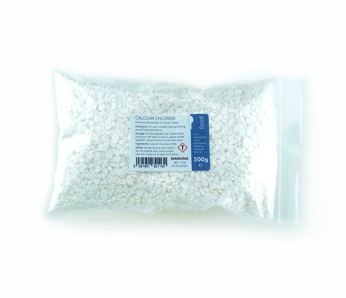Calcium Chloride - 500g (Dihydrate Flakes)