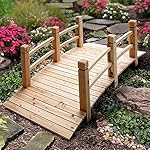 7-1/2' Wood Plank Garden Bridge with Rails - Improvements