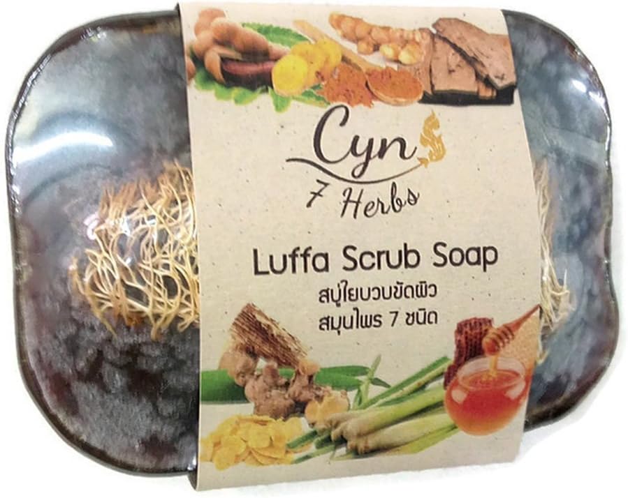 CYN 7 HERBS Luffa Scrub Soap, Thailand, Souvenir from Ayudhaya province