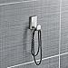 BESy Self Adhesive Clothes Robe Hook Single Towel Hook SUS 304 Stainless Steel for Bath Shower Kitchen Garage Square Style, Drill Free with Glue or Wall Mounted with Screws, Brushed Nickel Finish