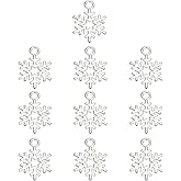 PATIKIL Jewelry Making Charm Bulk, 10 Pcs Alloy Snowflake Pendants DIY for Necklace, Bracelet, Earring Making and Crafting