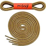 Miscly Round Boot Laces [1 Pair] Heavy Duty and Durable Shoelaces for Boots, Work Boots & Hiking Shoes (72