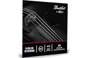Danchet Violin Strings 4/4 Full Set Academy Performance Grade, Ball End, Medium Soft Wound 601 (Includes E, A, D, G Strings) - Reliable, Affordable Violin Replacement…