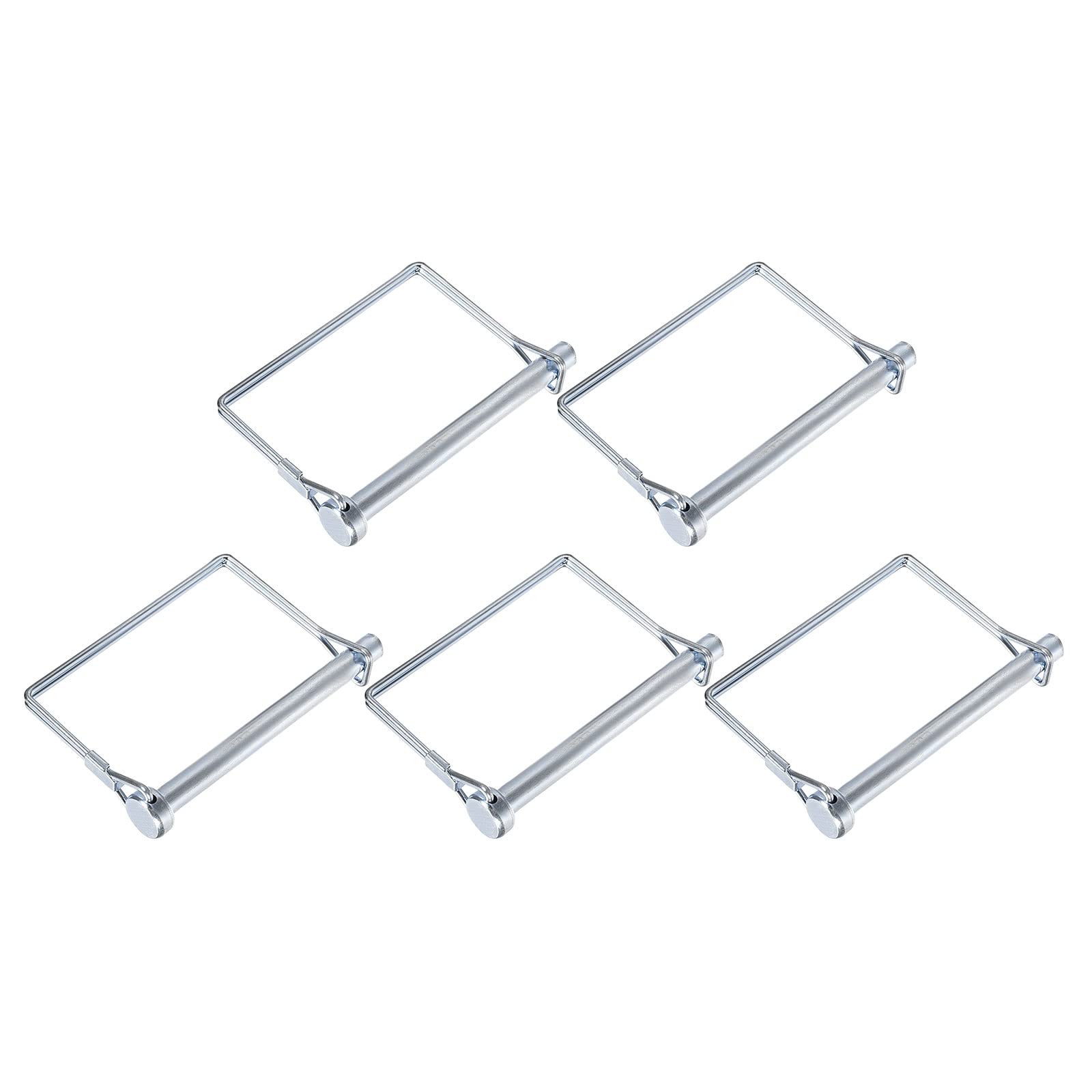 METALLIXITY Square Safety Coupler Pin 5pcs (5/16"x3.35"/ 8x85mm), Carbon Steel Shaft Locking Pin - for House Construction, Tractors, Trailers, Trucks, Mowers