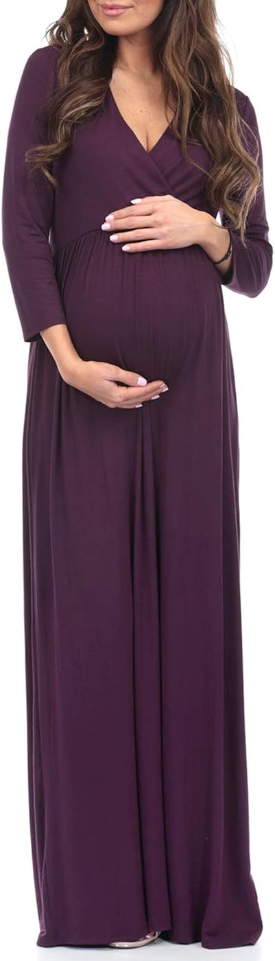 Wrapped Ruched Maternity Dress at  Women’s Clothing store