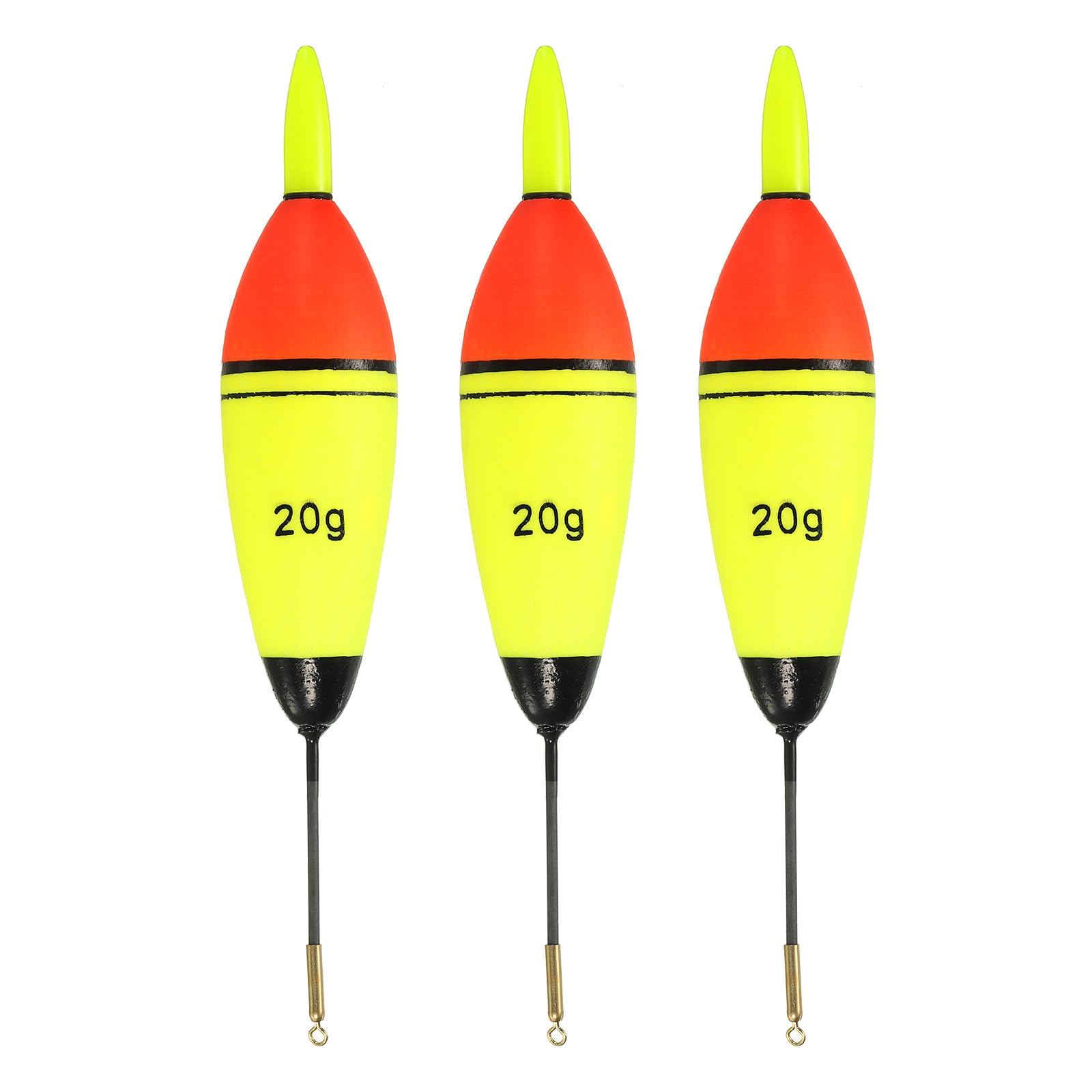 PATIKIL 0.5oz Lighted Fishing Slip Bobbers, 5 Pack EVA Light Up in Green Fishing Float for Night Fishing