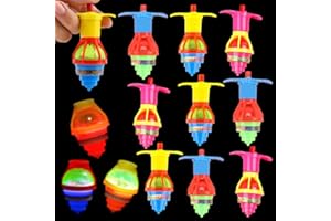 FNQIANK 9Pack LED Light Up Spinning Tops with Gyroscope, LED Flashing Spinning Toys for Kids, Party Favors Goodie Bag Fillers Glow Dark Party Supply Bulk Toys