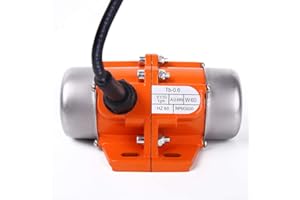 BIZOEPRO Concrete Vibrator Vibration Motor 60W Mini Vibrating Motor Single Phase Aluminum Alloy AC 110V 3600rpm Vibrating Vibrators for Shaker Table