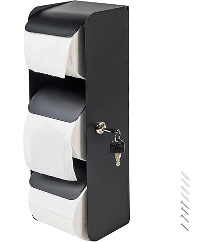 Dual Rolls Toilet Paper Dispenser Lockable Design Heavy Duty Commercial