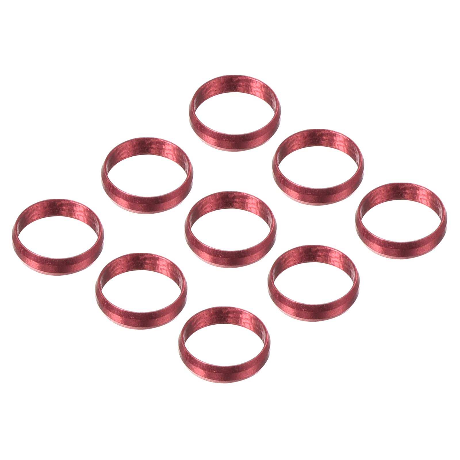 PATIKIL Dart Shaft Rings, Aluminum Dart O-Ring Accessories for Plastic & Nylon Shafts - 9 Pack (Red)