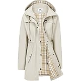 SaphiRose Women's Long Rain Jacket Waterproof Rain Coat with Hood Outdoor Light Raincoats Windbreaker