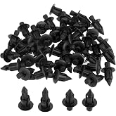50PCS 6mm M6 Fender Clip Retainer Bumper Nylon Push Rivet Pins Screws | Replacement for Honda Kawasaki Suzuki GSX-R Yamaha YZF R1 R6 Toyota Lexus Splash Shield Fender Liner Bumper