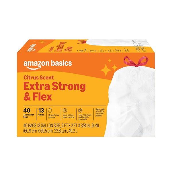 AMAZON BASICS EXTRA STRONG & FLEX TALL KITCHEN...