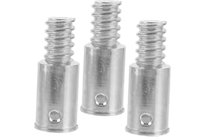 iplusmile 3pcs Metal Threaded Tips for Broom Poles Connector Adapter Fits Telescopic Handles