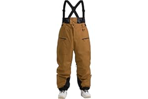 IMPHUT Ski Pants Snowboard Pants for Men, Baggy Snow Pants Insulated Waterproof Windproof, Mens Snow Bibs Overall